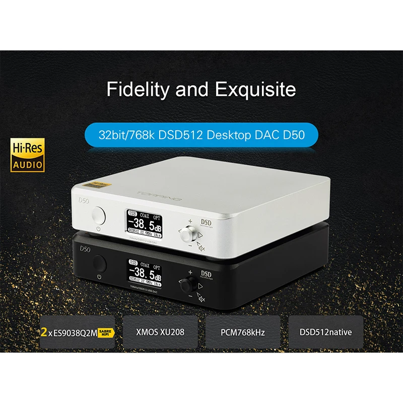 Топпинг D50 USB ЦАП Мини HIFI аудио декодирование индивидуальные Thesycon драйвер ES9038Q2M
