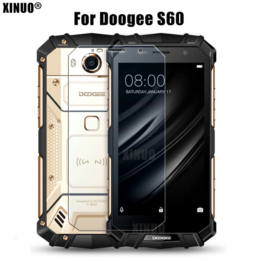 

For Doogee S60 Tempered Glass Screen Protector For Doogee S60 Glass S 60 5.2" inch 9H Explosion-Proof 2.5D Protective Phone Film