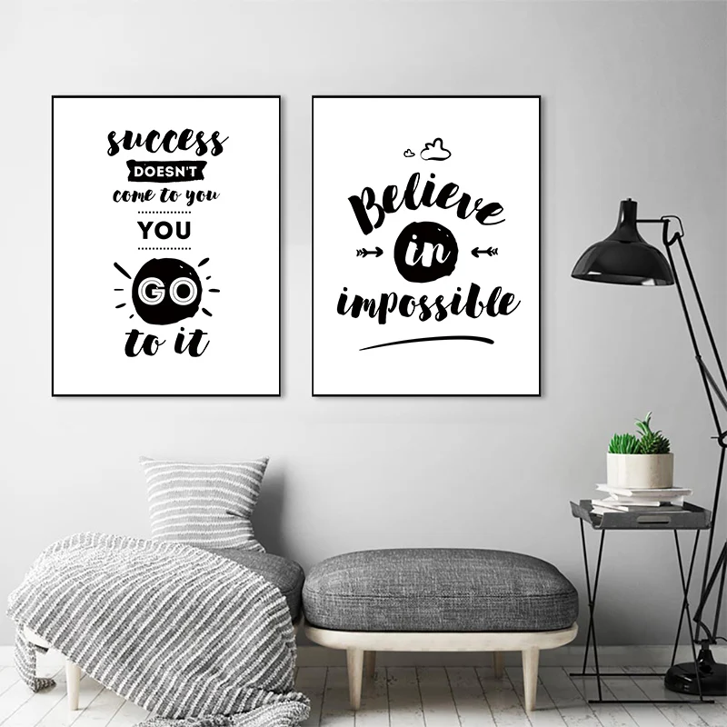 Creative Abstract Letter Posters Simple Prints Wall Art Canvas Painting Picture Coffee Room Home Decoration Hotel Living |