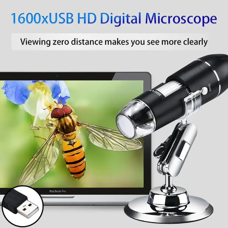 1600X HD электронный цифровой микроскоп Ручной Лупа USB для WIN XP/7/VISTA системы 112*33*33 мм