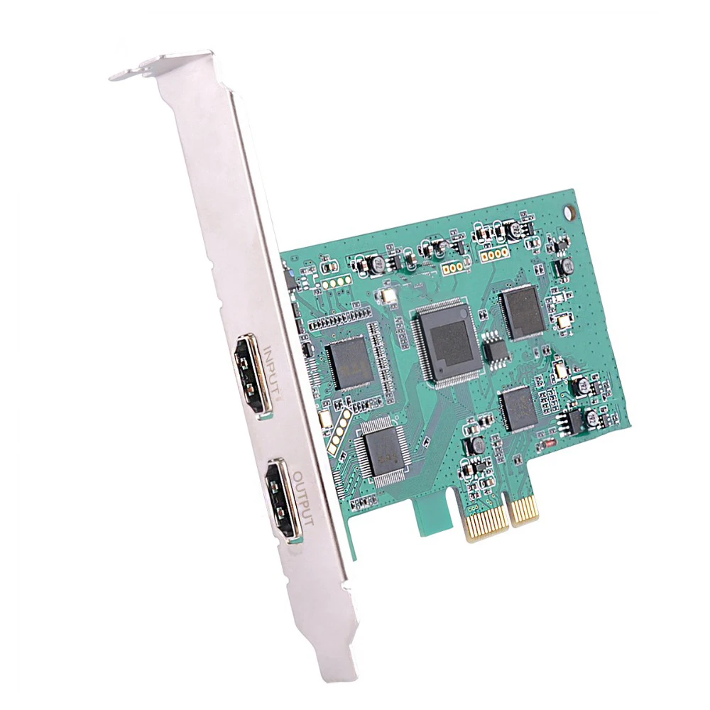 4K HDMI PCIE Карта видеозахвата HD PCI-E Запись видео передача через 1080p 60 игра встречи прямой трансляции потокового+ HDMI кабель