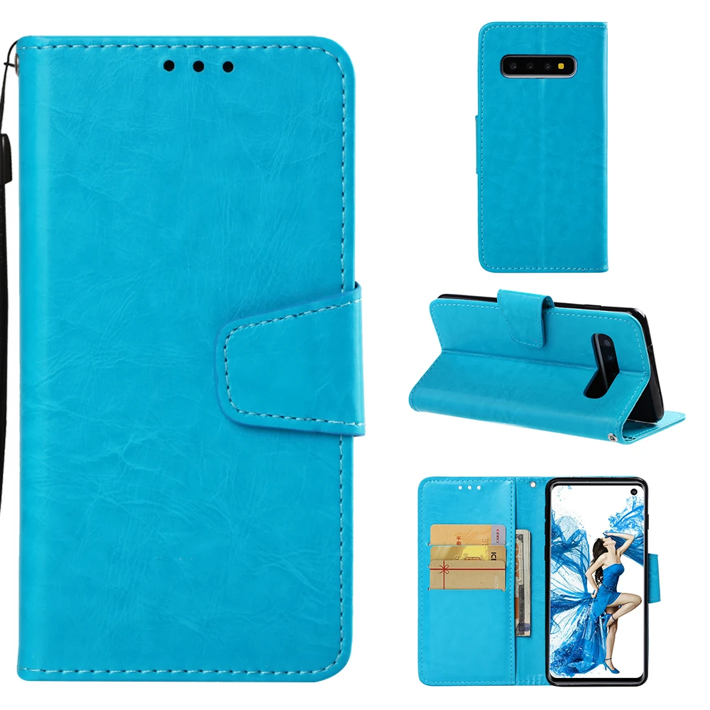 Винтажный кожаный чехол книжка для Samsung Galaxy S10 S10e S9 S8 plus S6 edge S5 S4 S3 G920 A70 A310 A5 A3 2015 2017 A7