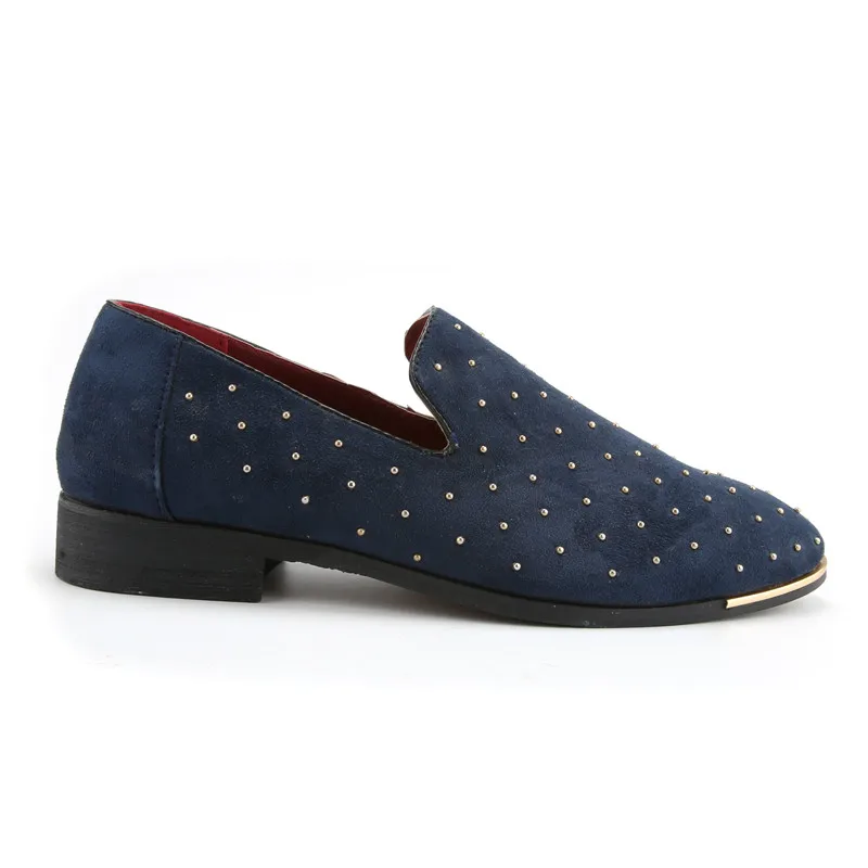 men shoes luxury brand rhinestone loafers fashion silver gold spike flats studded leisure footwear river oxford shoes for men (4)
