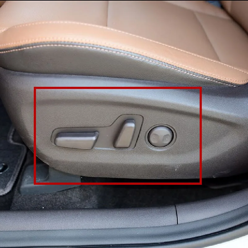 

For Hyundai Tucson 2015/16/17/18/19 ABS Carbon fibre Car Seat adjustment Switch Cover Trim Car Styling Accessories 5pcs