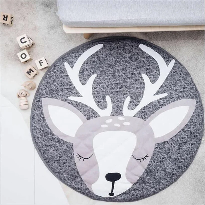 

90CM Baby Infant Play Mats Kids Crawling Carpet Floor kid Rug Baby Bedding Rabbit Blanket Cotton Game Pad Children Room Decor