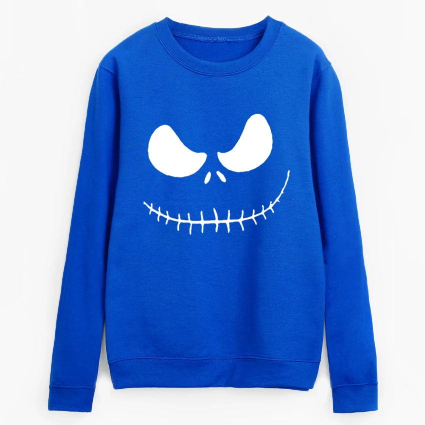 Femme harajuku casual brand clothing New arrival Jack Skellington Women pullovers Evil Smile hoodies autumn kpop sweatshirt