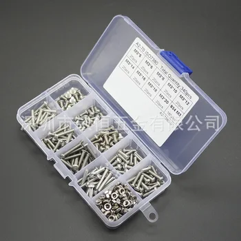 

340pcs M3 Nut matching Foreign Trade Stainless Steel 304 Hexagonal screw assemblies in the disk head