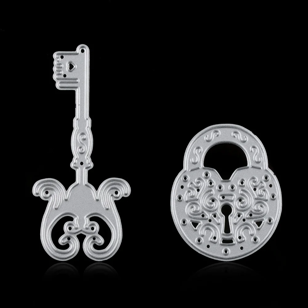 New 1 Set Key Lock Metal DIY Cutting Dies Stencil Scrapbook Embossing Paper Card Album Decor