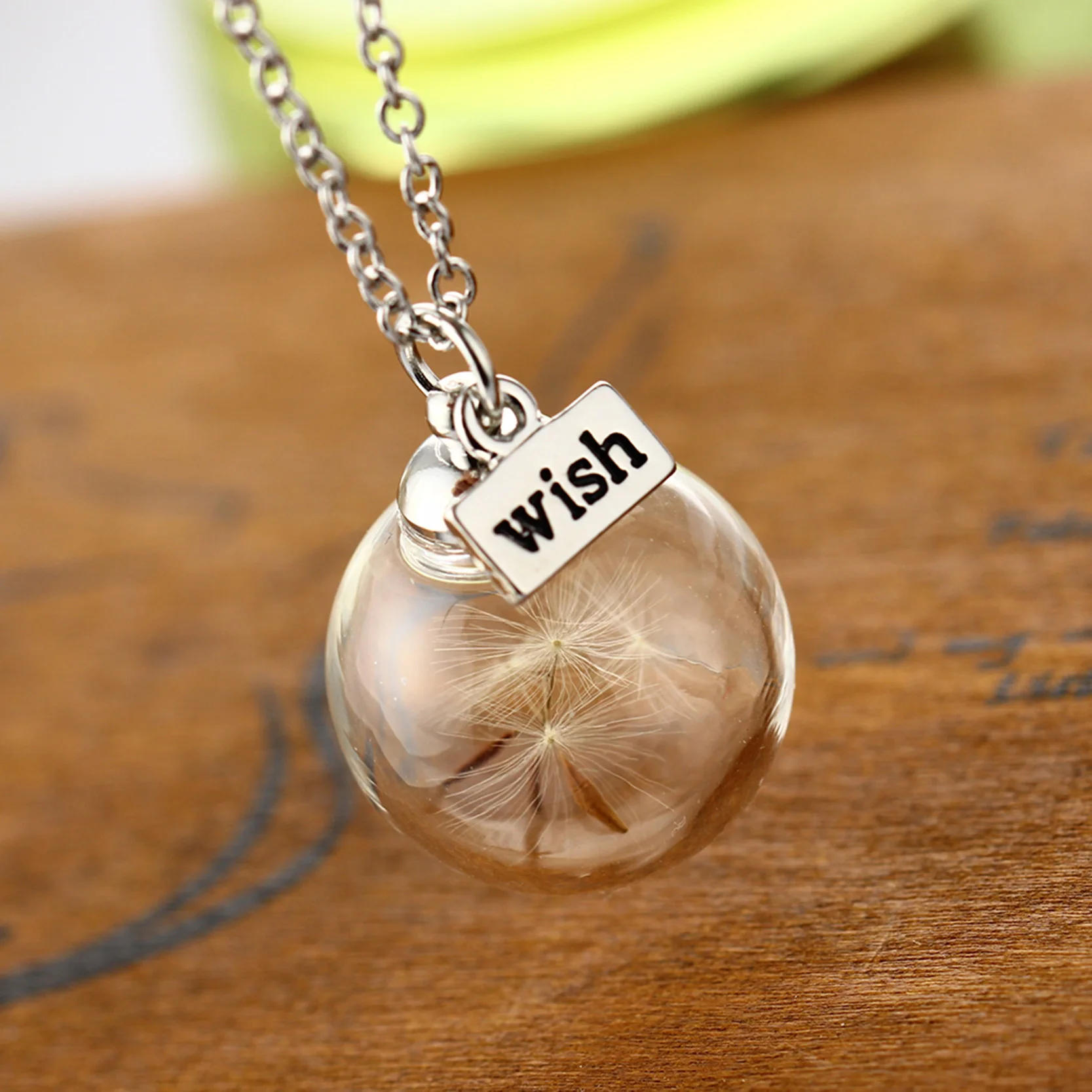 collier argent pissenlit collier argent pissenlit