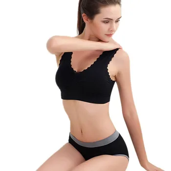 

Women Summer Padded Lace Crop Top Stretch Fitness Gym Outdoor Athletic VestSports Bra