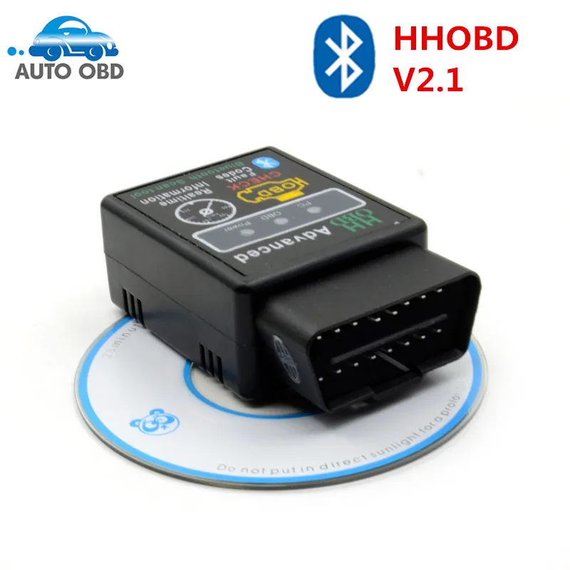 2020 HHOBD Расширенный ELM327 Bluetooth OBD2 HH OBD V2.1 Проверка кода неисправности стереть код
