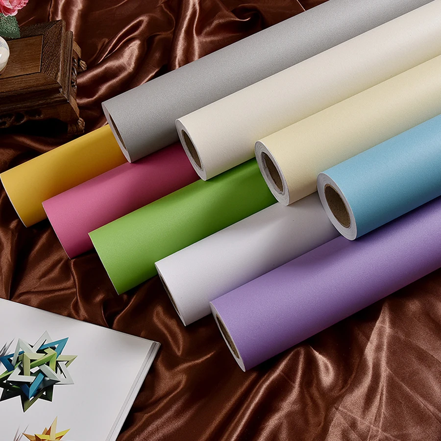 

DIY Matt Vinyl Wallpaper Roll for Living Room Kids Room Waterproof Home Decor Wall Sticker Removable Self Adhesive Contact Paper
