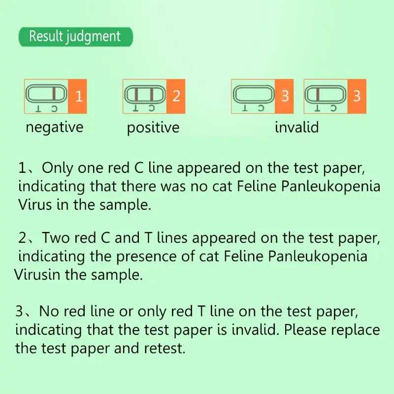 Тест-бумага для домашнего обнаружения здоровья кошки для вируса панлейкопения FPV
