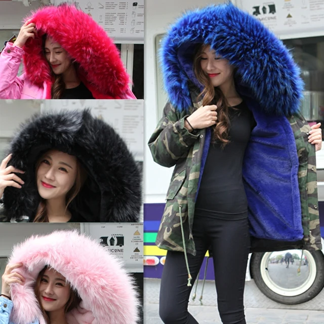 Cheap The 2016 winter tide brand fleece linner Thick two piece clothes big fur collar female loose short  winter cotton coat