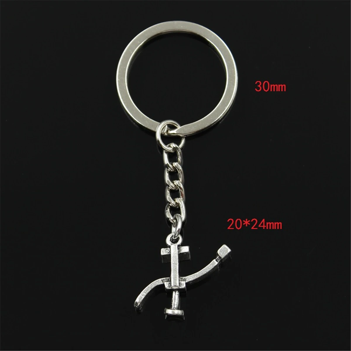 Fashion dentists bed treatment center 20*24mm Pendant 30mm Key Ring Chain Silver Men Car Gift Souvenirs Keychain Dropshipping