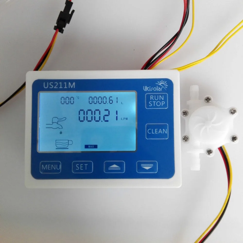 US211M Display with USN HS06PA 1 Flow Meter Totalizer Flow Measurement