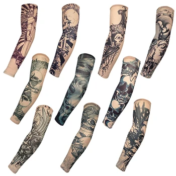 

Ice Sleeve Unisex Summer Outdoor Play UV Protection Uniform High Elastic Breathable Tattoo Tattoo Print Arm Sleeve
