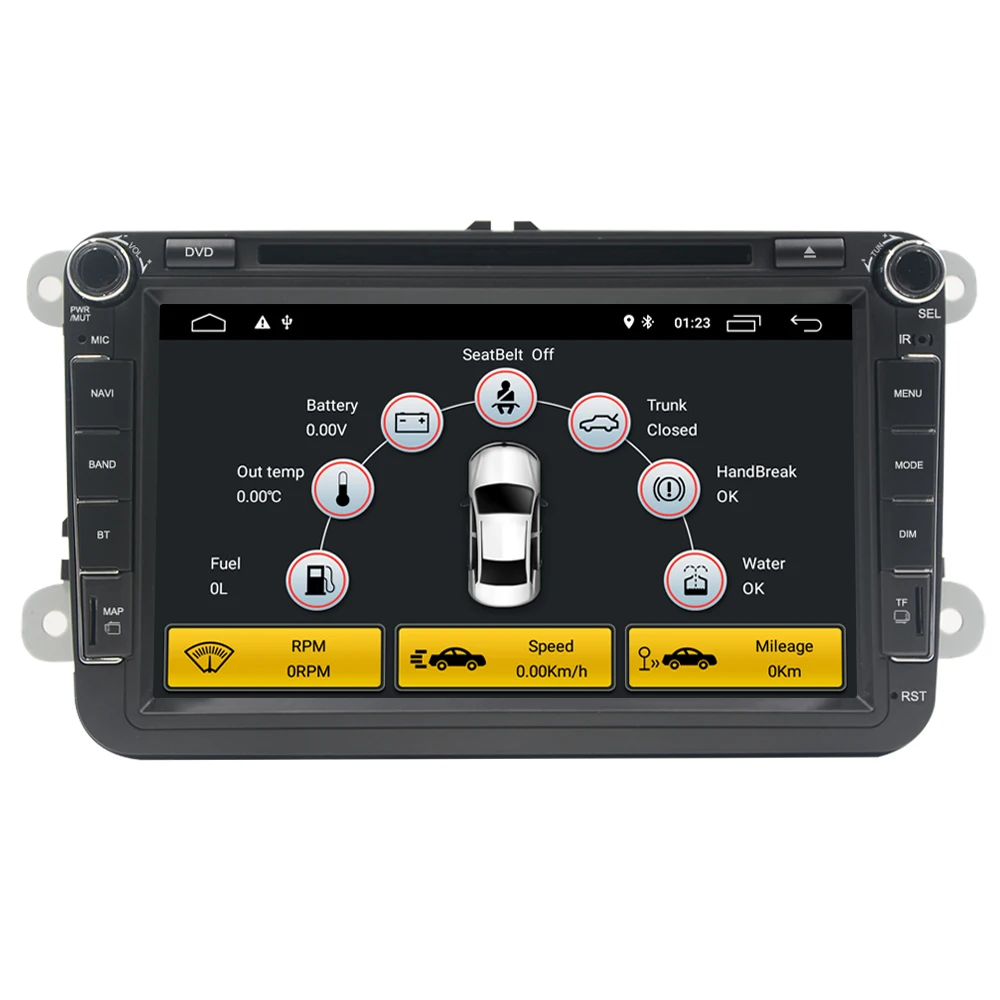 8 "2G RAM Android 1 автомобильный DVD для Skoda Fabia Rapid Roomster Yeti Octavia Superb gps радио головное