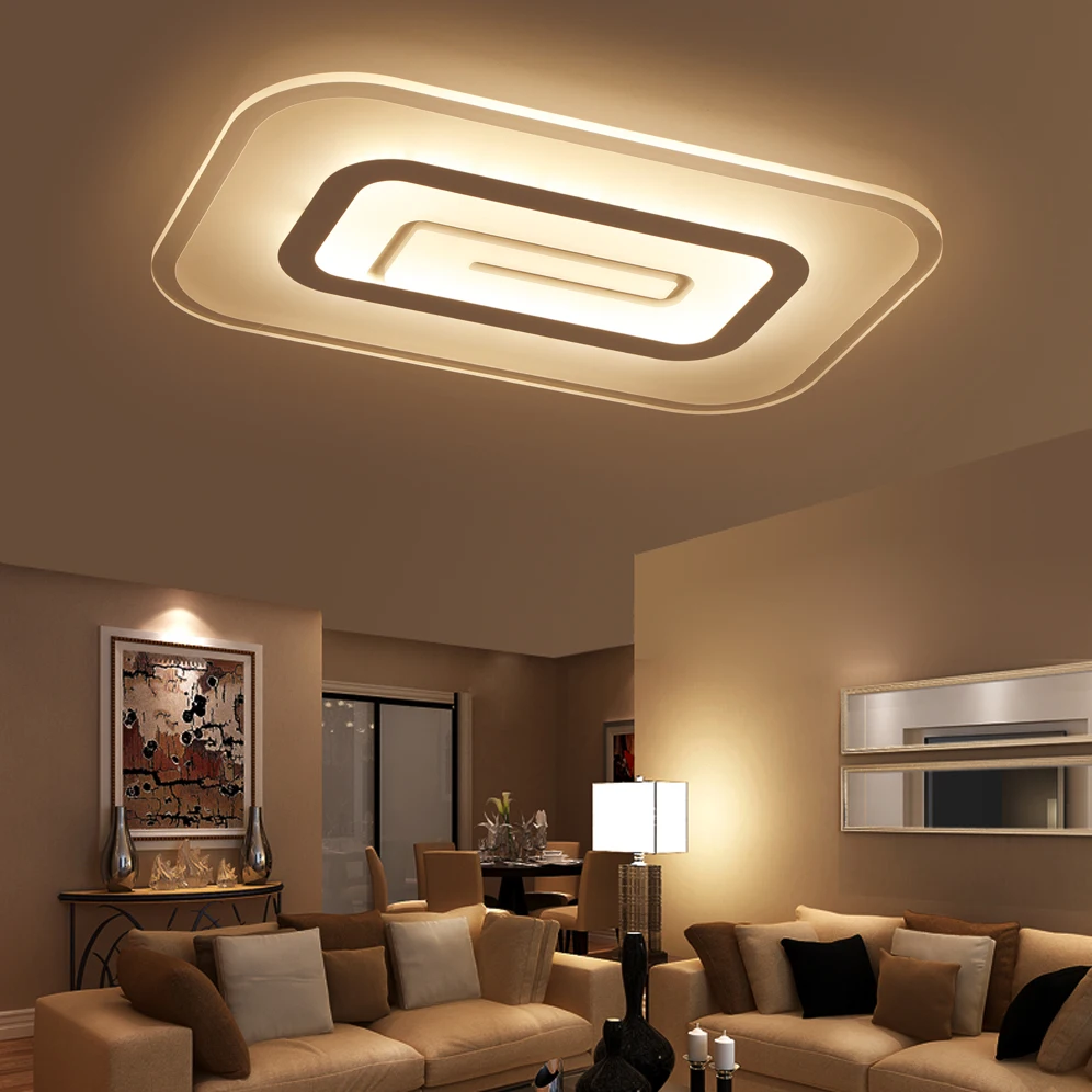 

LED Modern Rectangle Acrylic Iron Dimmable LED Lamp.LED Light. Ceiling Lights.LED Ceiling Light. Ceiling Lamp For Foyer Bedroom