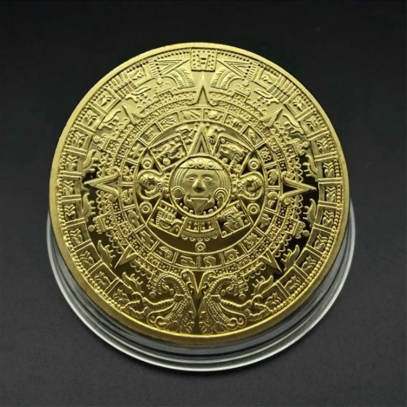 Майя мемораальная монета пирамиды монеты американских монет мексиканские Aztec