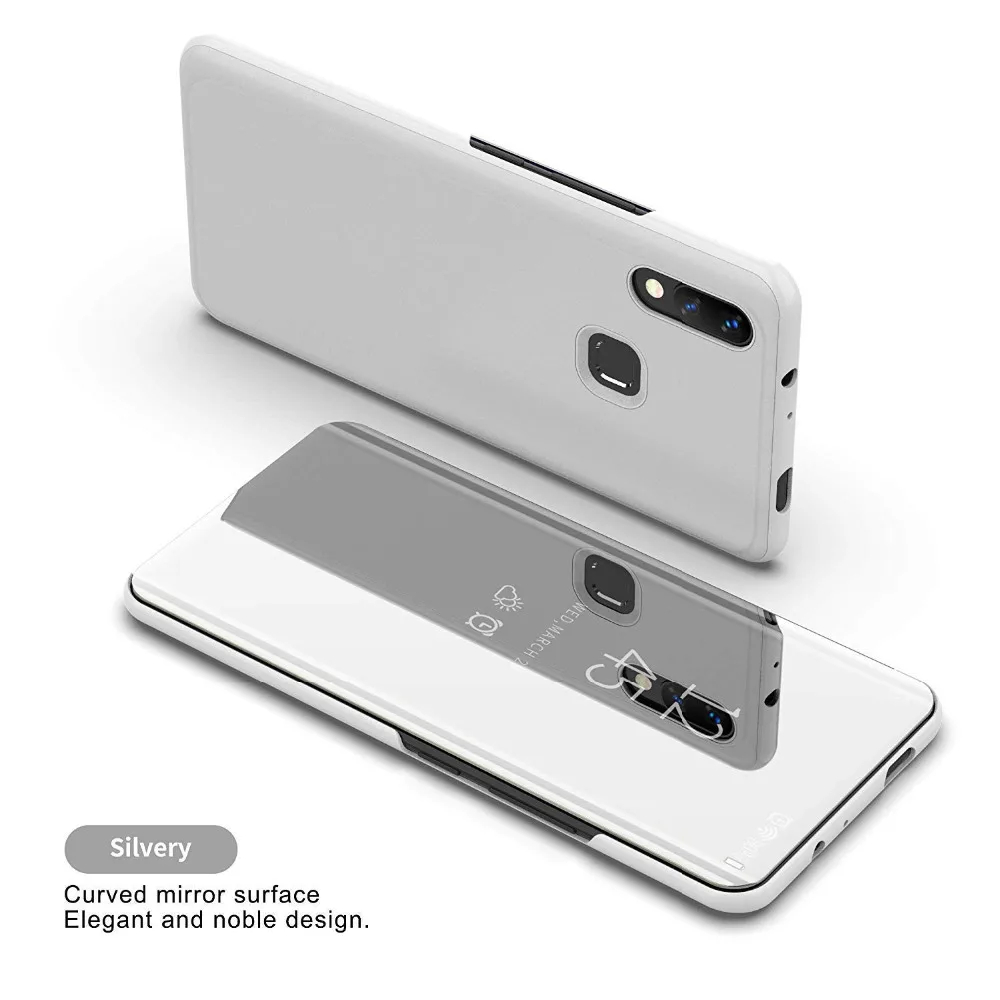 Clear View Mirror Flip Electroplate Stand Case Cover For Xiaomi Mi A2 Lite Smart Phone Capa For Redmi 6 Pro Note 5 Coque Fundas  (4)