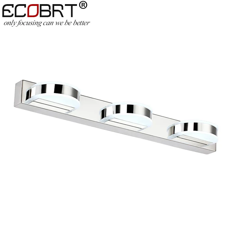 ECOBRT Featured LED Wall Lamps 4W 8W 12W  in Bathroom Round Indoor Lighting Fixture Stainless Steel 110V / 220V