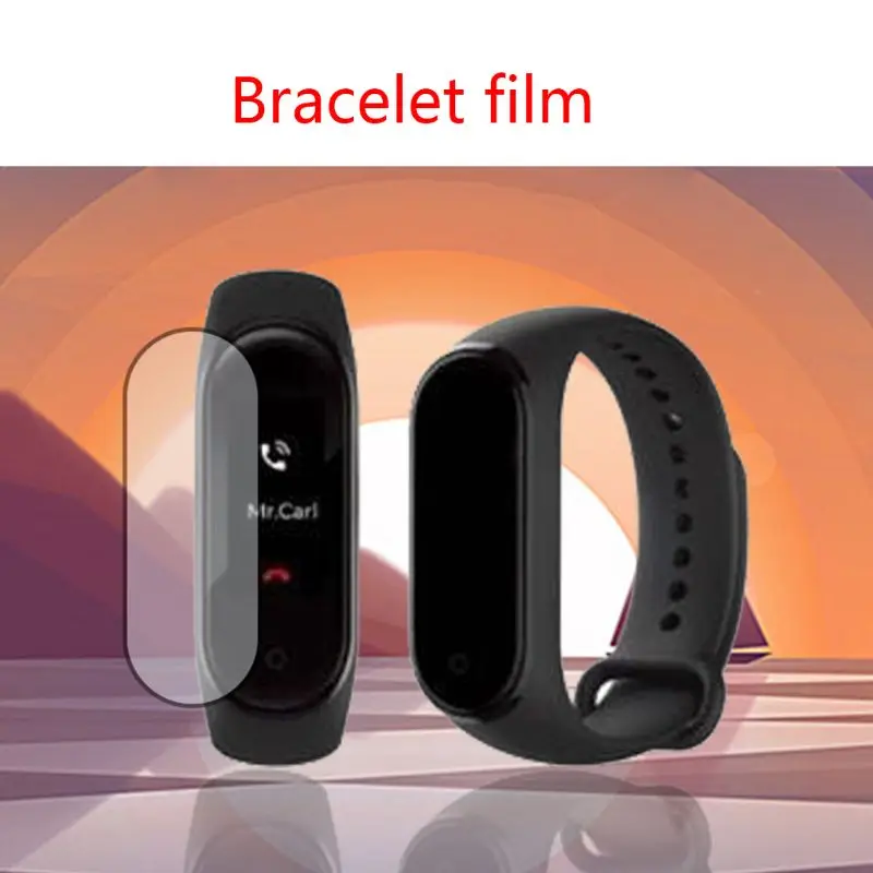 2Pcs Protective Film for Xiaomi Mi Band 4 Miband Smart Wristband Scratch Proof Screen Protector Explosion-proof Anti-shock