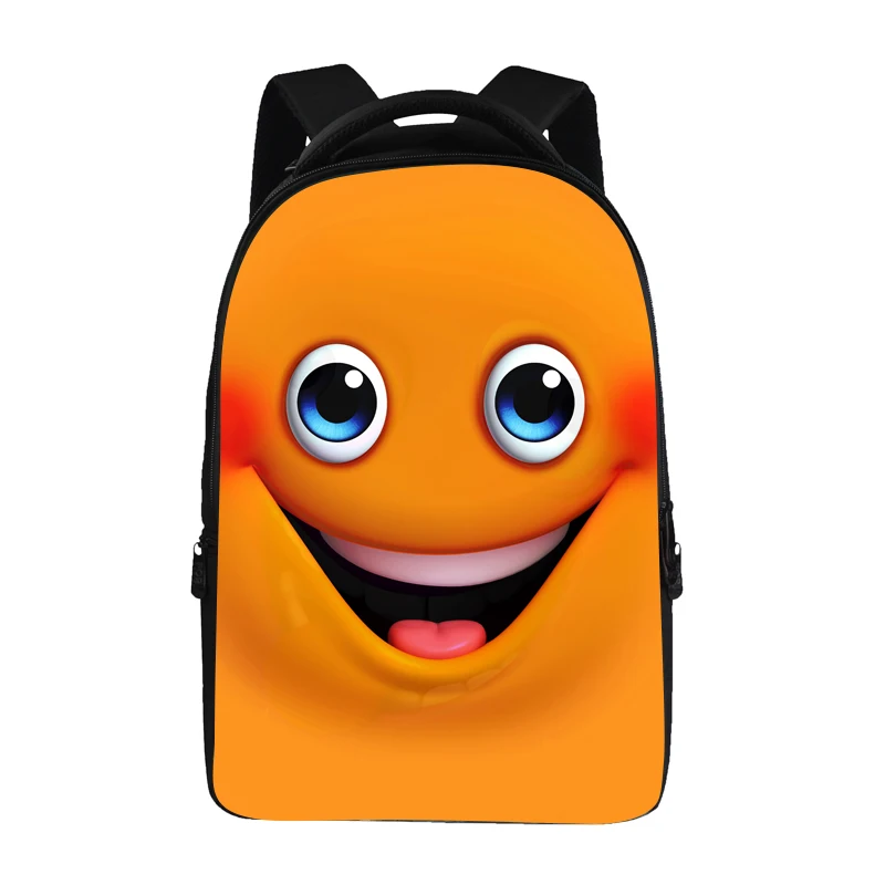 

Hot Trend Max Colorful Emoji Printed 17 Inch School Backpack for Students Kids