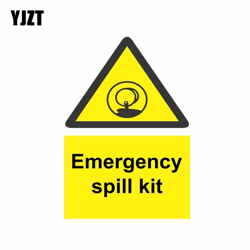 YJZT 10CM*14.5CM Personaltiy Emergency Spill Kit Reflective Car Sticker