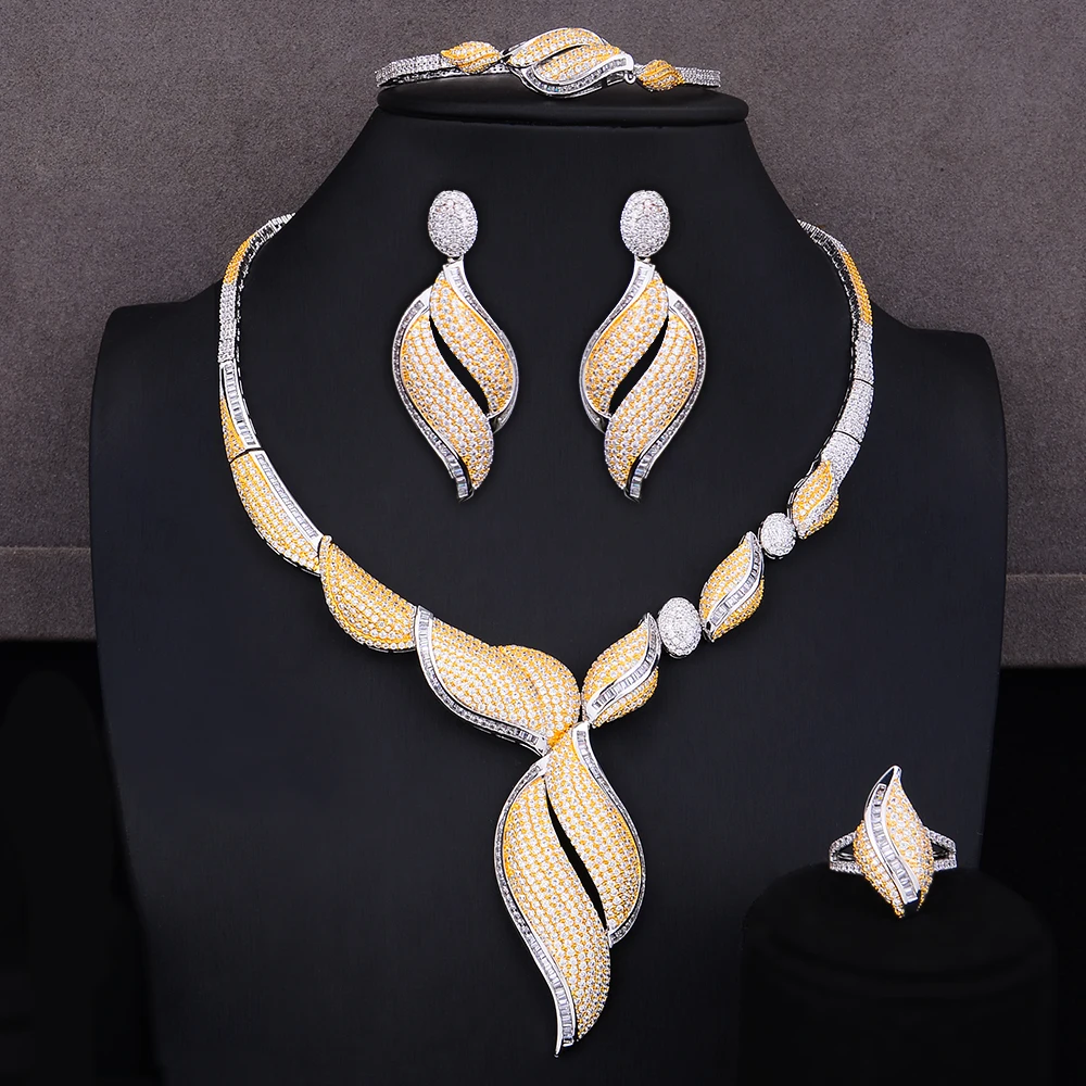 GODKI модные подвески для женщин Дубай Свадебные комплекты ювелирных изделий кубический цирконий ожерелье браслет Висячие серьги кольцо ювелирные наборы