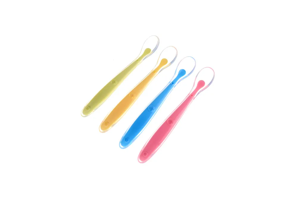 

Baby Soft Gel Bebe Special Spoon Baby Feeding Tableware Baby Milk Porridge Rice Cake Feeding Spoon
