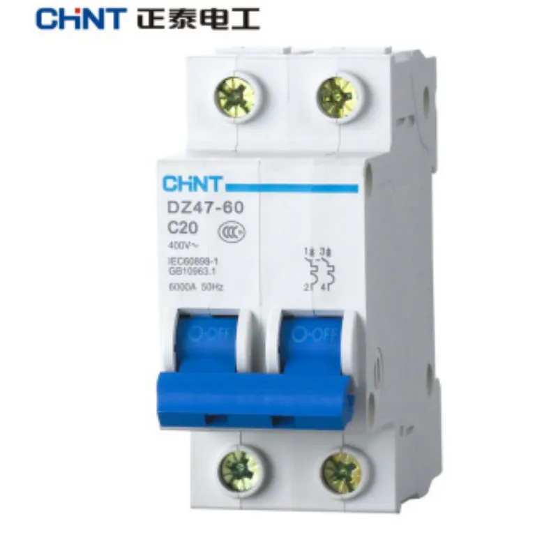 

CHINT Mini Circuit Breaker Empty DZ47 2P C Type 10A16A20A25A32A63A Air Switch MCB
