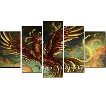

5D 3D DIY Embroidery Animal Phoenix Cross Stitch Kits Pattern Crystal RUBIK'S CUBE full square Diamond Painting Phoenix 5 pcs