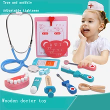 Детская игрушка «Доктор» набор медсестры инструмент для инъекций деревянная настоящая жизнь медицина коробка детский игровой домик аксессуары ролевые игры игрушки GF80