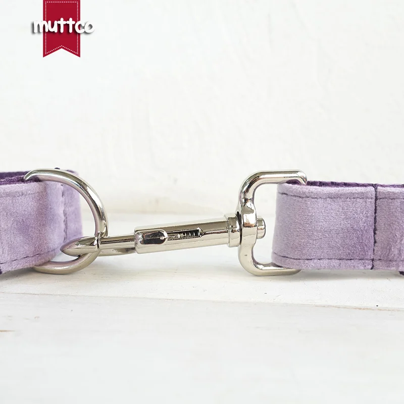 MUTTCO retailing individual customized dog collar THE VIOLET handmade pet products security training dog harness UDL082