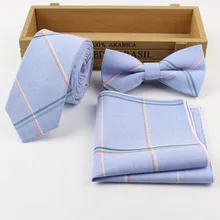 Мужские хлопчатобумажный дизайнерский платок, обтягивающие, в полоску платок носовой платок бабочка галстук-бабочка Галстуки комплектов/партия