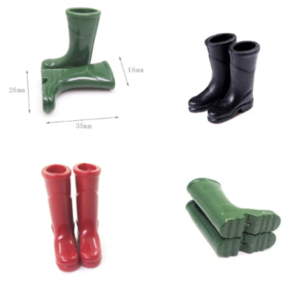 

1Pairs 1/12 Scale Dollhouse Miniature Rubber Rain Boots Home Garden Yard Decoration