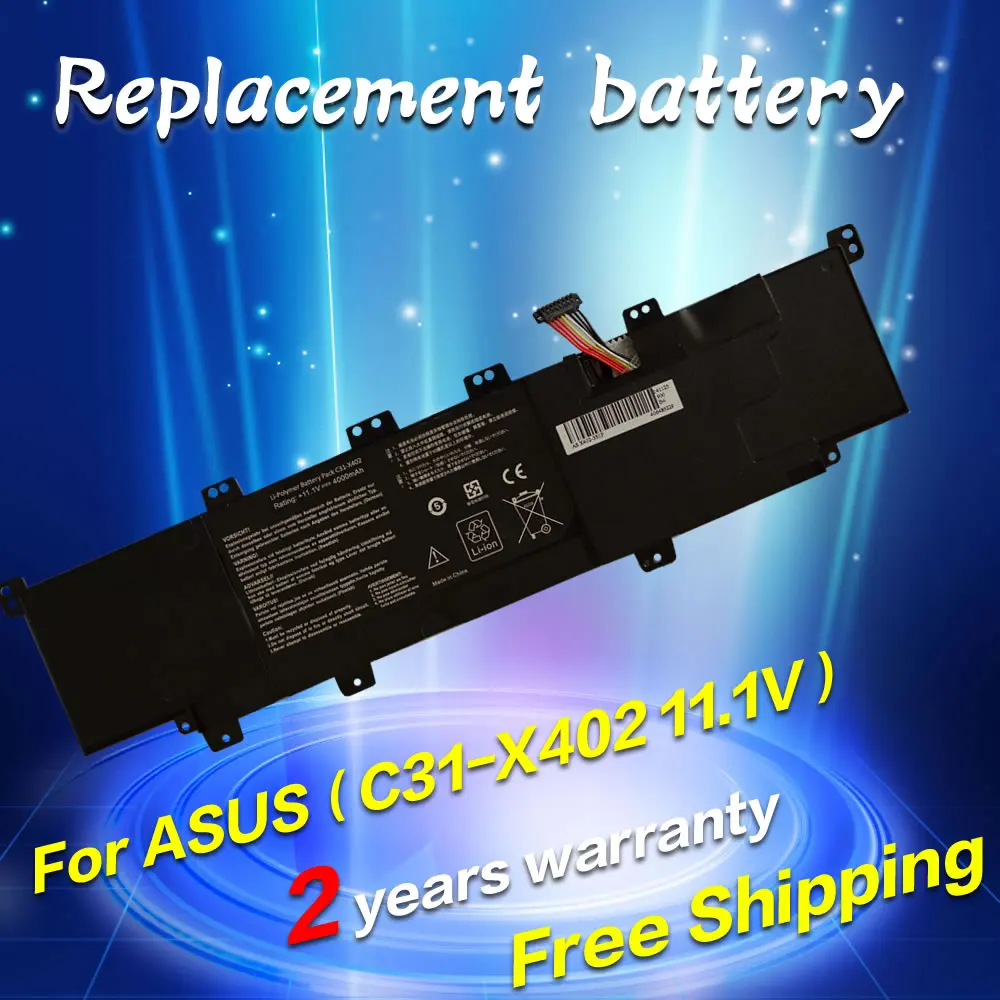 JIGU C31-X402 Laptop battery S400 S400E3317CA for ASUS S500CA S300CA S550CA For VivoBook S400CA S500CA Series N550X47JV-SL 11.1V