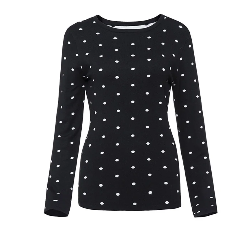 Sisjuly Women 60s Sweaters Women Autumn Dot O Neck Pullover Long Sleeve Slim Sweater Fashion Casual
