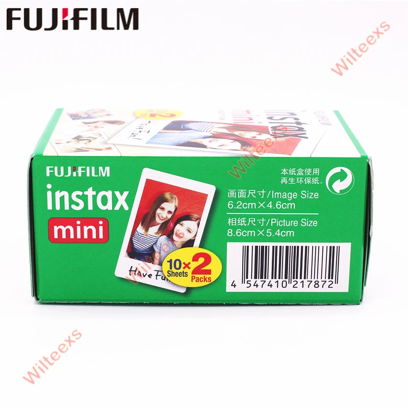 20 шт./кор. fujifilm instax mini 8 9 фильм 20 листов фотобумага для камеры Instant mini 7s 25 50s 90 Фотобумага с белым краем и шириной пленки 3"