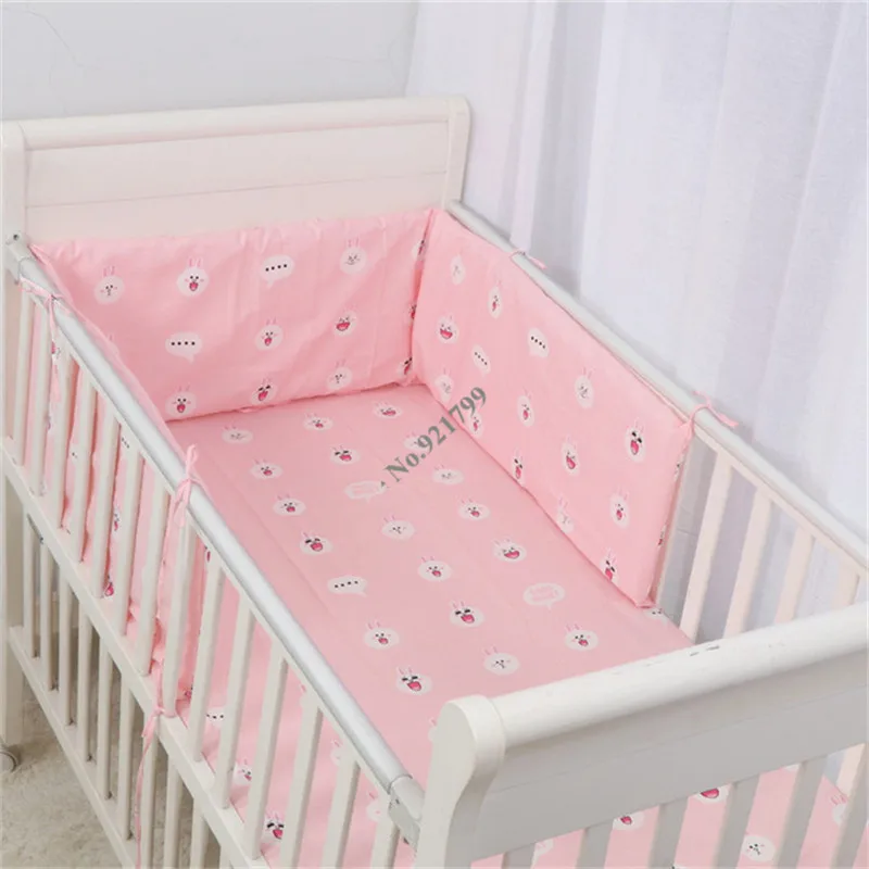 Baby Infant Padded Bumper for Cot 120x60 Straight 180 cm 100/% Cotton 22. Big White Stars on Turquoise