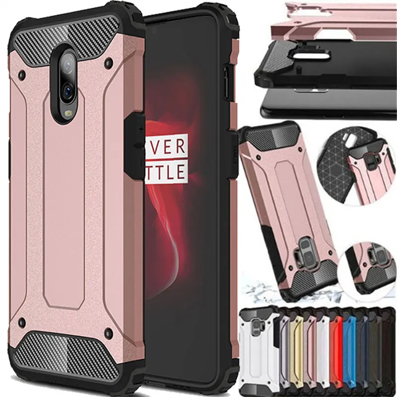 

Heavy Protection armor Luxury phone Case For Oneplus 6 6T Shockproof Dustproof Hybrid Armor For Oneplus 5 5T Full Cover Case