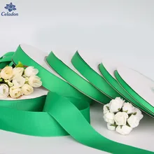 Rubans gros-grain de couleur verte, largeur 7 – 38mm, 5 Yards, pour décorations de réception de mariage, artisanat de couture, cadeau