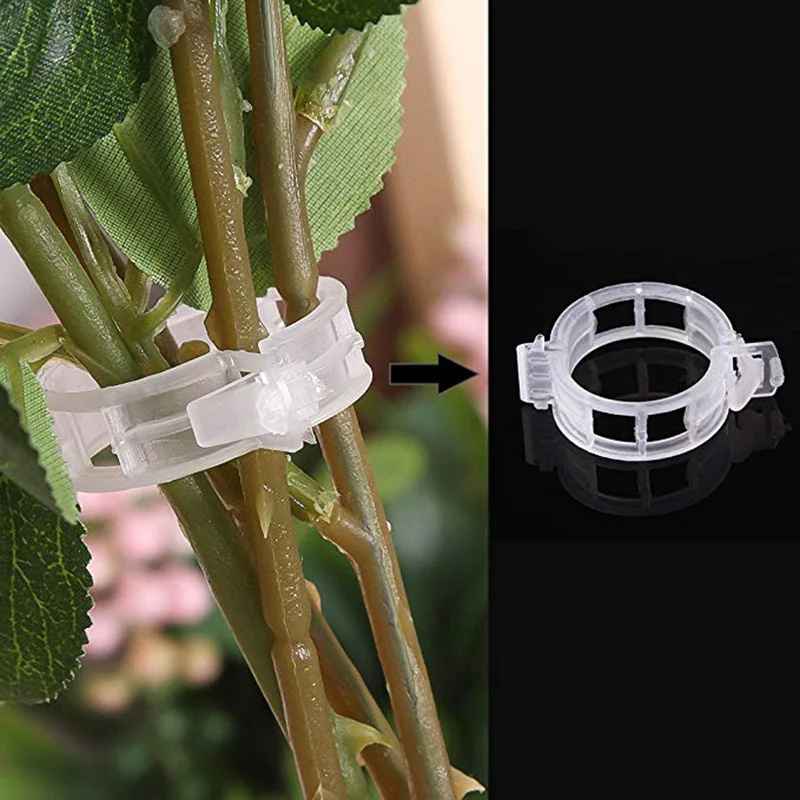 50/100pcs 30mm Plastic Plant Support Clips For Tomato Hanging Trellis Vine Connects Plants Greenhouse Vegetables Garden Ornament 50/100pcs 30mm Plastic Plant Support Clips For Tomato Hanging Trellis Vine Connects Plants Greenhouse Vegetables Garden Ornament