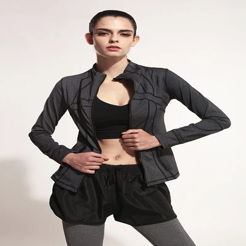 Women Quick Dry Sport Slim Jackets Long sleeved font b Sweatshirt b font Woman for Running