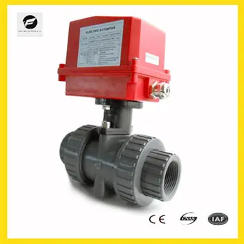 

5 wire 6 wire AC220V CTF-002 20NM DN25 DN32 DN40 UPVC double union BSP thread glue electric plastic ball valve