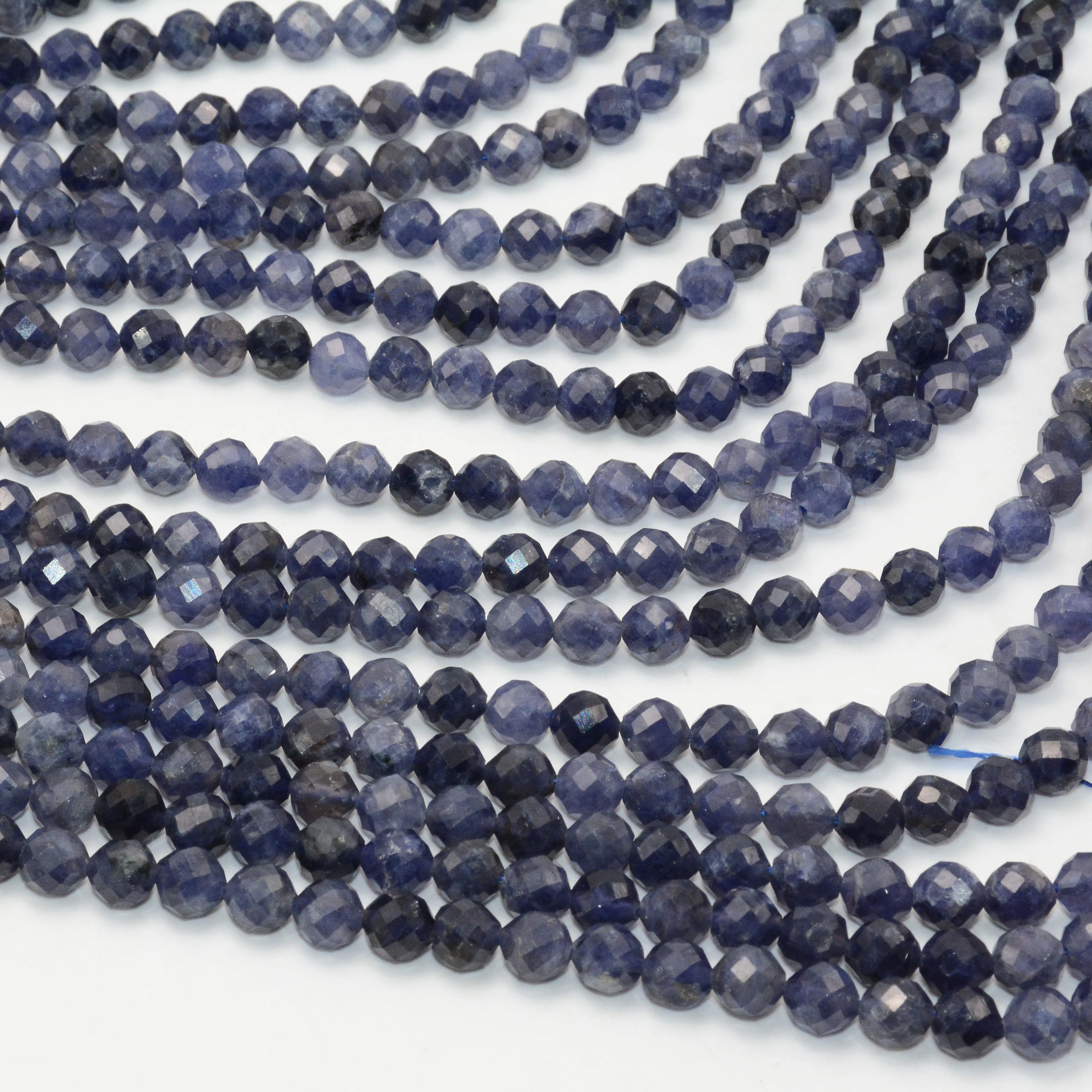 

Natural OK quality Iolite Faceted Round Beads 6.5mm