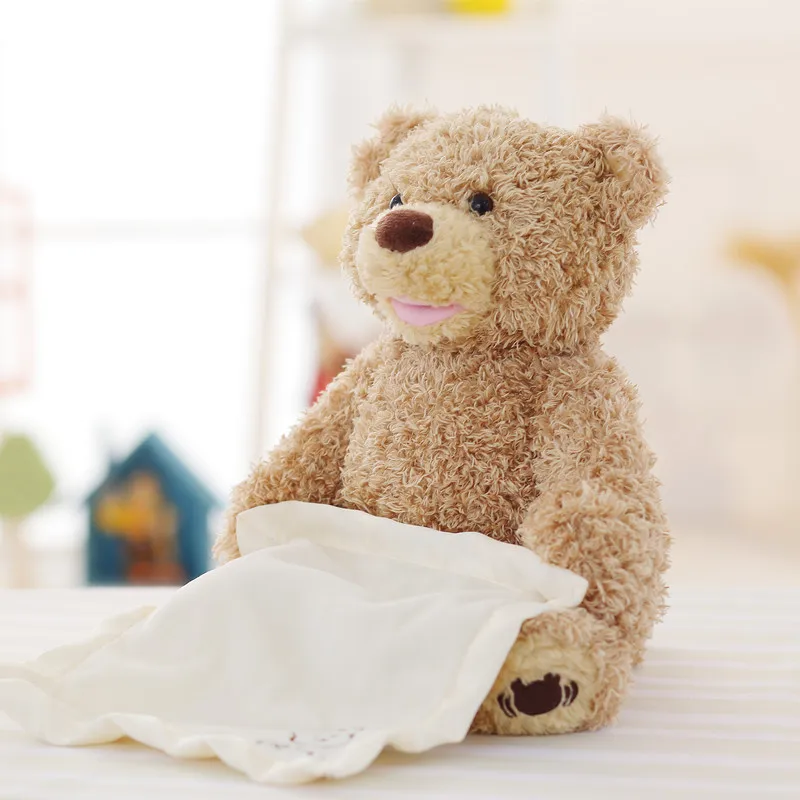 Peek a Boo Teddy Bear Play Hide And Seek Lovely Cartoon Stuffed Teddy Bear Kids Birthday