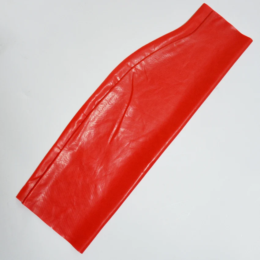 Сексуальные женщины фетиш черный/красный латекс мини-юбка
