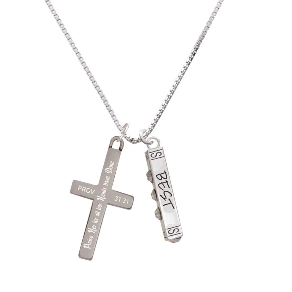 Best Friends Forever Bar - Praise Her - Cross Necklace